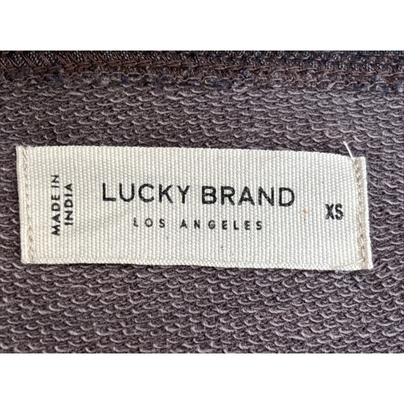Lucky Brand Women's XS Brown Blue Distressed Plaid Full Zip‎ Lightweight Jacket - Picture 2 of 15